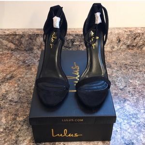 Lulus Black Strappy Heels